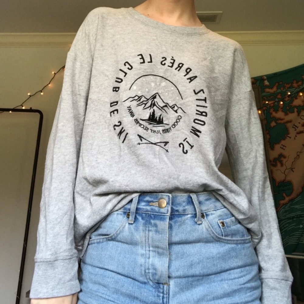 American Eagle Grey Ski Shirt